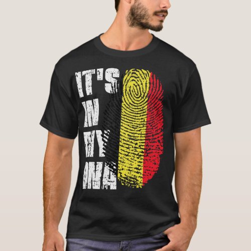 ITS IN MY DNA Belgium Flag Boy Girl Gift T_Shirt