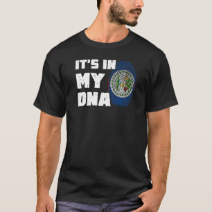 It's In My DNA Belize Flag Fingerprint Men Women T-Shirt