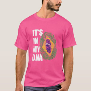 It's In My DNA Brazilian Roots Fingerprint Brazil  T-Shirt