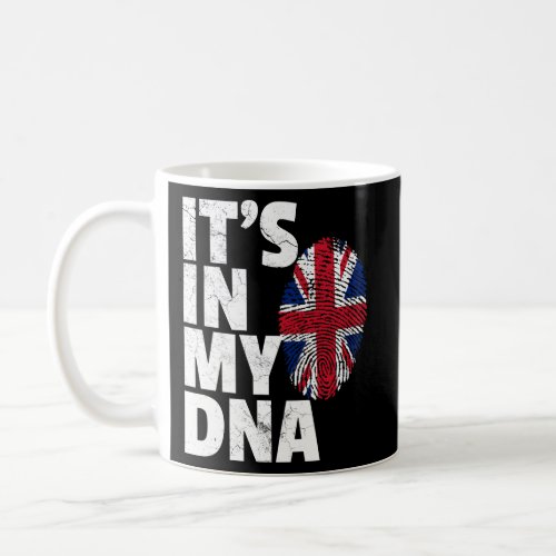 ItS In My Dna British Flag England Uk Britain Uni Coffee Mug