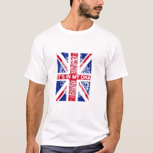 ITS IN MY DNA British Flag England UK Britain Uni T_Shirt