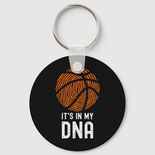 It's In My Dna Bysketbyll Player Byll Game Fun Bys Keychain (Front)