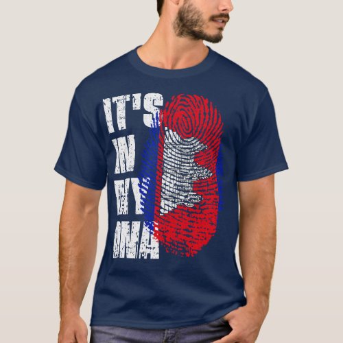 ITS IN MY DNA Cambodia Flag Boy Girl Gift T_Shirt