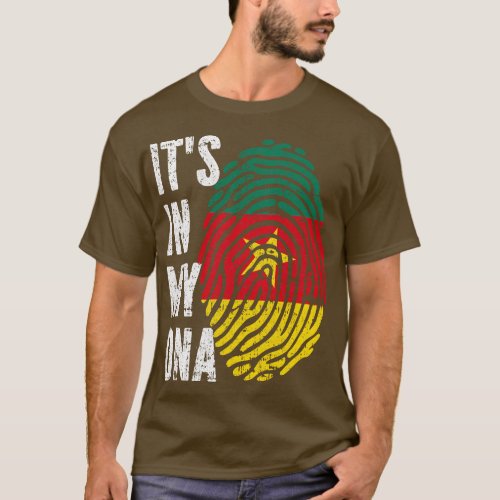 ITS IN MY DNA Cameroon Flag Men Women Kids T_Shirt