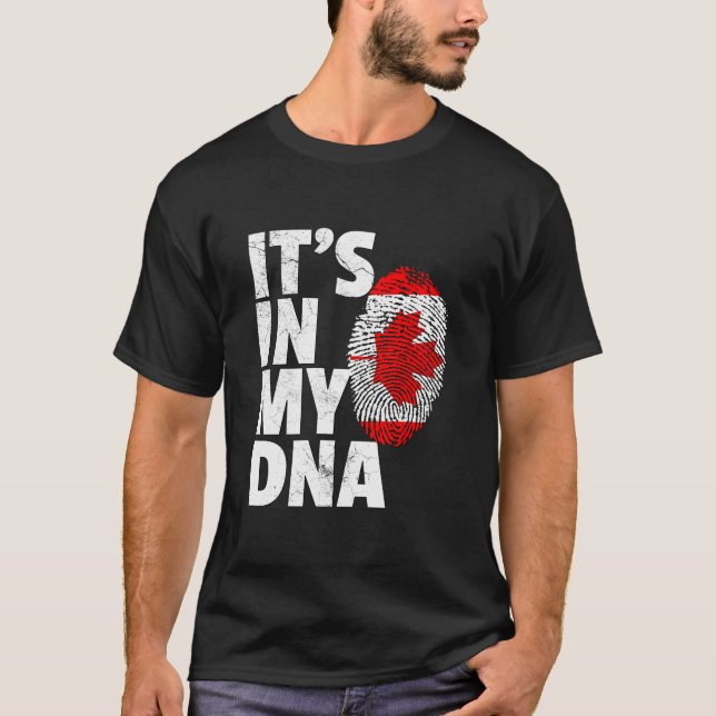 It'S In My Dna Canada Canadian Flag Leaf Maple Pri T-Shirt (Front)