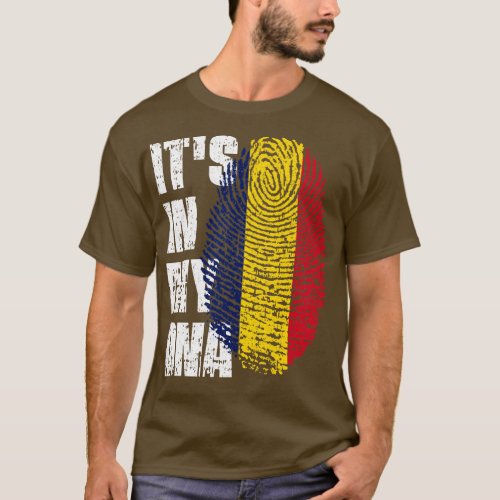 ITS IN MY DNA Chad Flag Boy Girl Gift T_Shirt