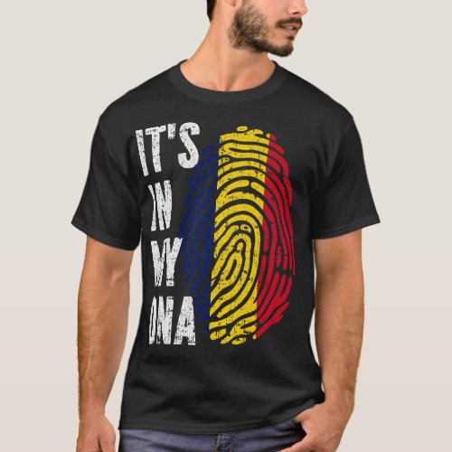 ITS IN MY DNA Chad Flag Men Women Kids T_Shirt