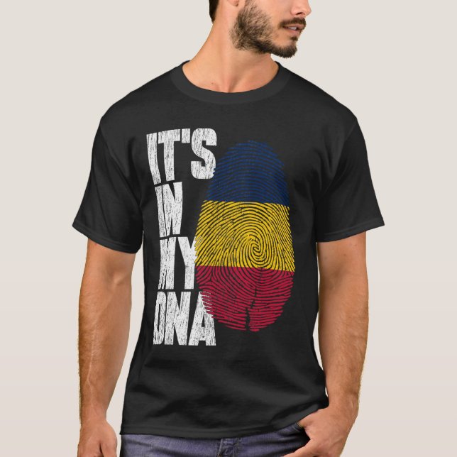 It's In My DNA Chadian Shirt Proud Gift Chad Flag (Front)
