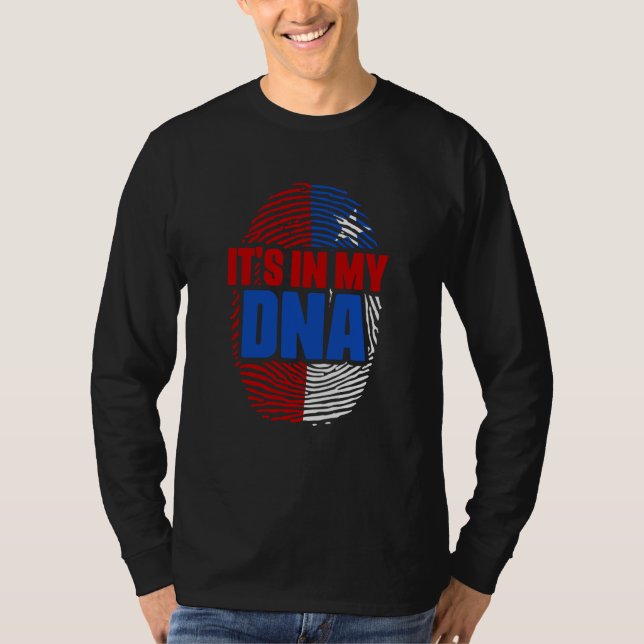 It's In My DNA Chile Country Flag Citizenship Race T-Shirt (Front)