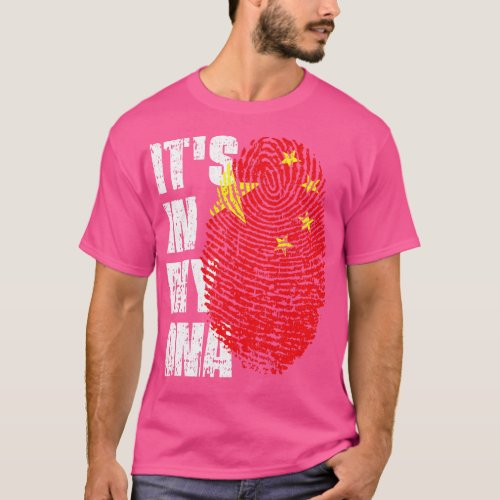 ITS IN MY DNA China Flag Boy Girl Gift T_Shirt