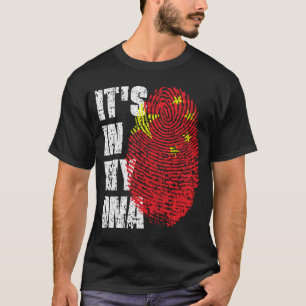 IT'S IN MY DNA China Flag Boy Girl Gift T-Shirt