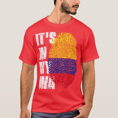ITS IN MY DNA Colombia Flag Boy Girl Gift T_Shirt