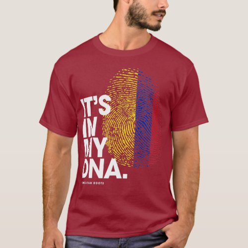 ITS IN MY DNA Colombia Flag  Colombian Roots T_Shirt