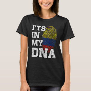 It's In My DNA Colombian Fingerprint Proud Colombi T-Shirt