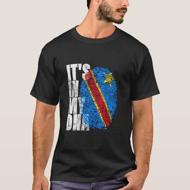 It's In My Dna Congo African  Afro Tee Drc Dr Cong (Front)