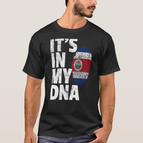 Its In My Dna Costa Rica Flag   Country Souvenir T_Shirt