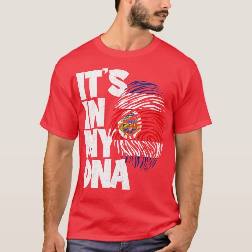 ITS IN MY DNA Costa rica Flag Men Women Kids 1 T_Shirt