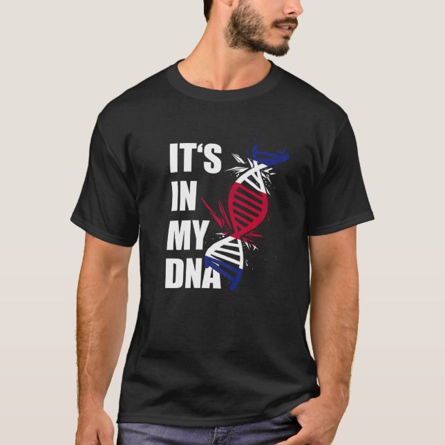 It's In My DNA Costa Rican Roots Costa Rica Pride  T-Shirt (Front)
