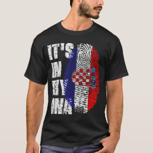 IT'S IN MY DNA croatia Flag Boy Girl Gift T-Shirt