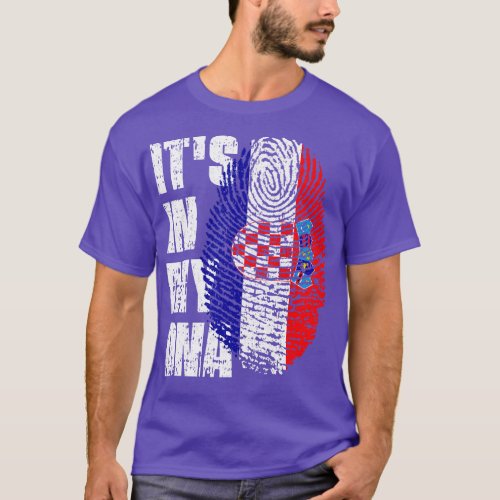 ITS IN MY DNA croatia Flag Boy Girl Gift T_Shirt