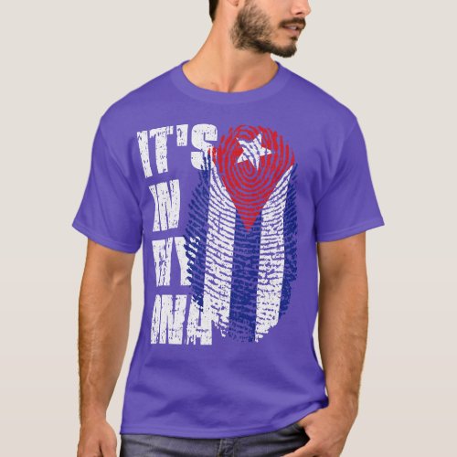 ITS IN MY DNA Cuba Flag Boy Girl Gift T_Shirt