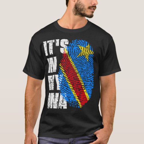 ITS IN MY DNA Democratic Republic of the Congo Fla T_Shirt