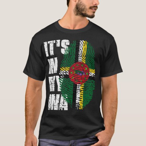 ITS IN MY DNA Dominica Flag Boy Girl Gift T_Shirt