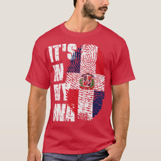 ITS IN MY DNA Dominican Republic Flag Boy Girl Gif T-Shirt
