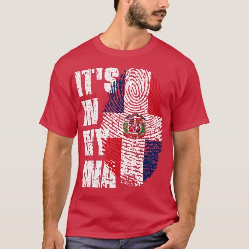 ITS IN MY DNA Dominican Republic Flag Boy Girl Gif T_Shirt