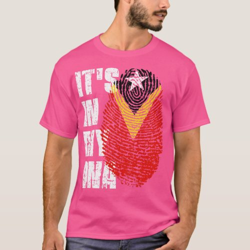 ITS IN MY DNA East Timor Flag Boy Girl Gift T_Shirt