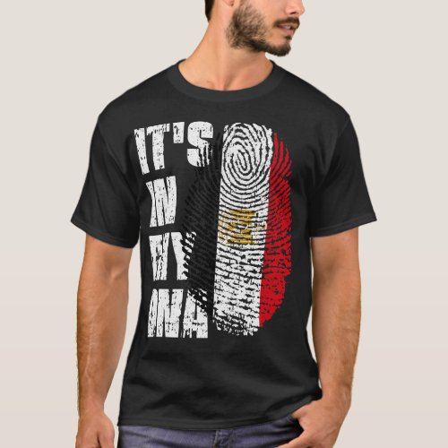 ITS IN MY DNA Egypt Flag Boy Girl Gift T_Shirt