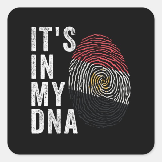 It's In My DNA - Egypt Flag Square Sticker (Front)