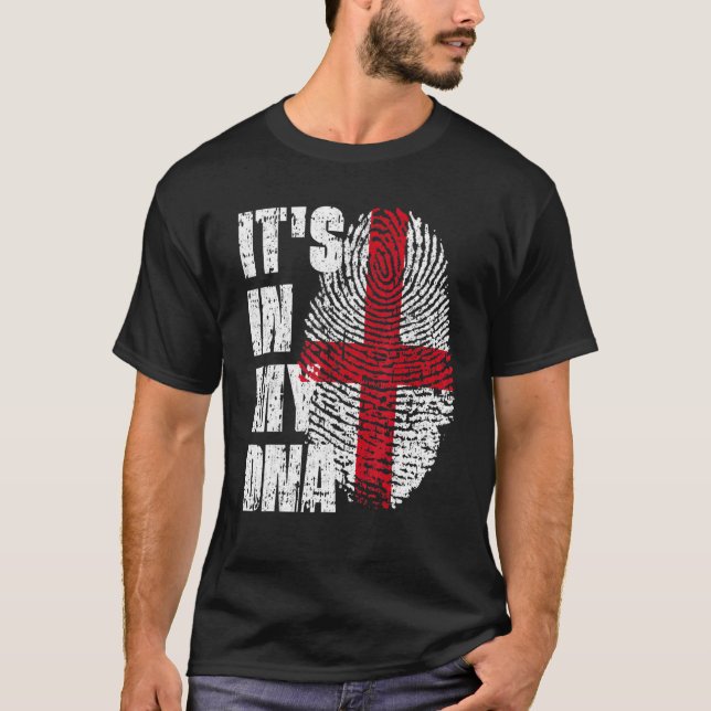 It's In My Dna England Flag English T-Shirt (Front)
