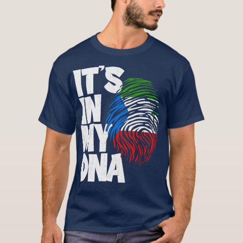 ITS IN MY DNA Equatorial Guinea Flag Men Women Kid T_Shirt