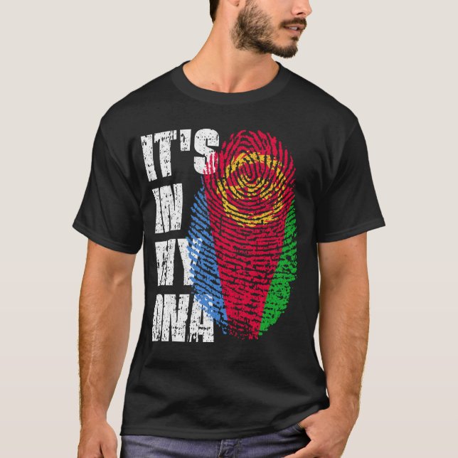 IT'S IN MY DNA Eritrea Flag Boy Girl Gift T-Shirt (Front)