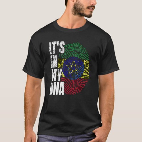 Its in My DNA Ethiopia Flag African Ethiopian Boy T_Shirt