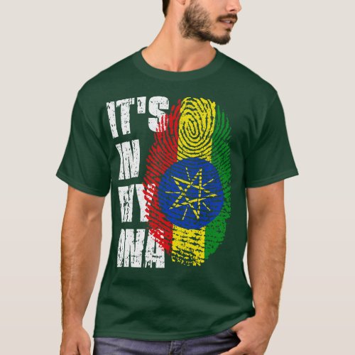 ITS IN MY DNA Ethiopia Flag Boy Girl Gift T_Shirt