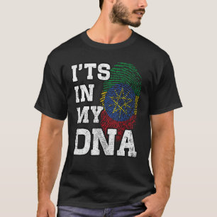 It's In My DNA Ethiopian Fingerprint Proud Ethiopi T-Shirt
