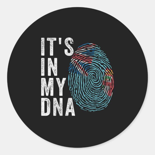 It's In My DNA - Fiji Flag Classic Round Sticker (Front)