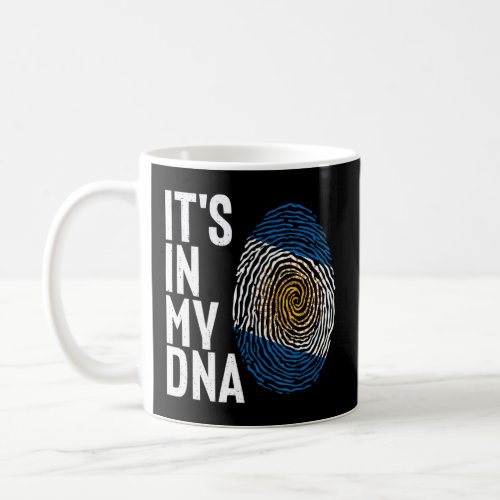 Its in My DNA Fingerprint Argentina Flag Pride Su Coffee Mug