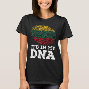 It's In My Dna Fingerprint Lithuania Flag Patrioti T-Shirt