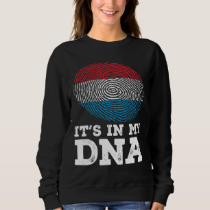 It's In My Dna Fingerprint Luxembourg Flag Patriot Sweatshirt
