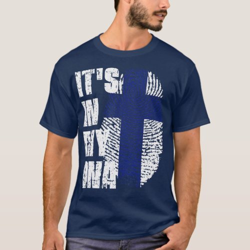 ITS IN MY DNA Finland Flag Boy Girl Gift T_Shirt