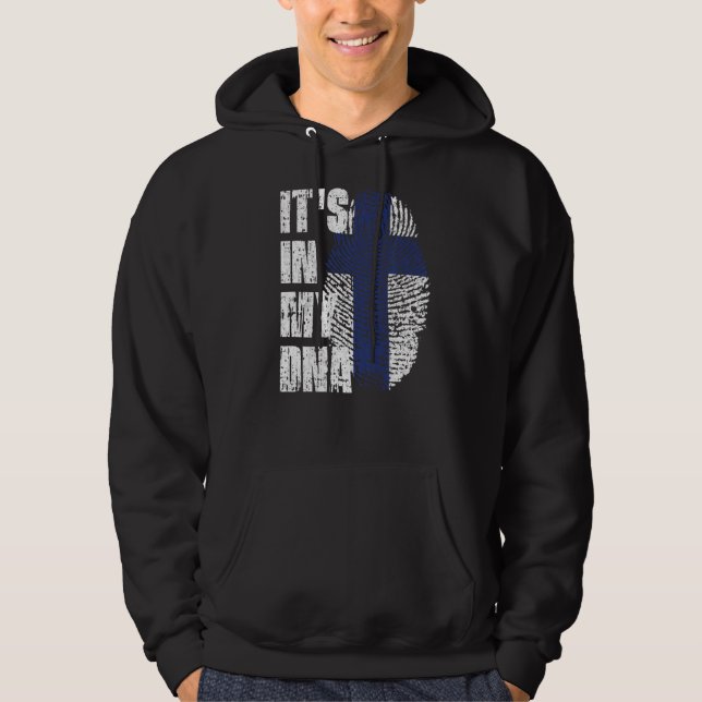 It's In My Dna Finland Flag Finnish Hoodie (Front)