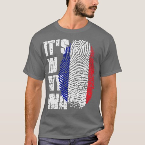 ITS IN MY DNA France Flag Boy Girl Gift T_Shirt