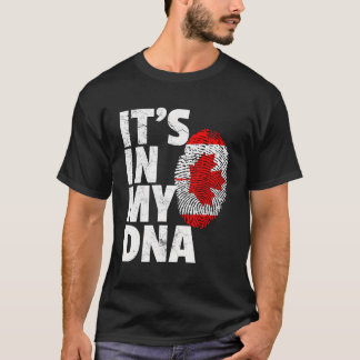 It'S In My Dna Funny Canadian Canada Flag Gift For T-Shirt