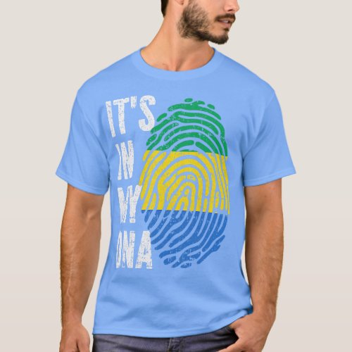 ITS IN MY DNA Gabon Flag Men Women Kids T_Shirt