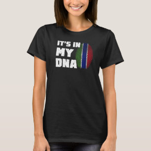It's In My DNA Gambia Flag Fingerprint Men Women T-Shirt