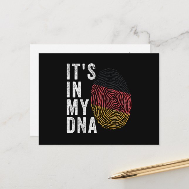 It's In My DNA - Germany Flag Postcard (Front/Back In Situ)