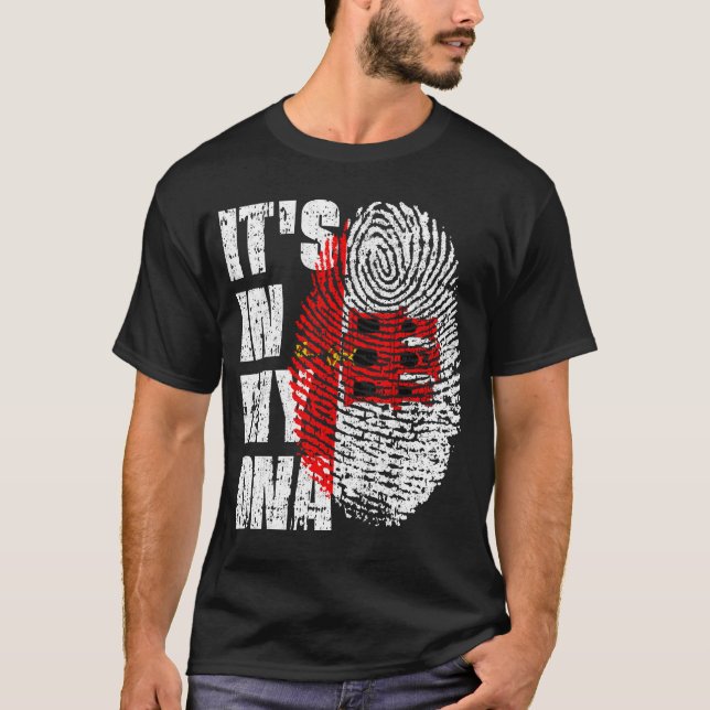 IT'S IN MY DNA Gibraltar Flag Boy Girl Gift T-Shirt (Front)